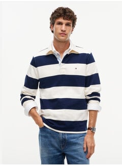 Tommy Hilfiger Tommy Hilfiger Sweater Essential Stripe Rugby Ivory/Navy (MW0MW45692 - Z00)