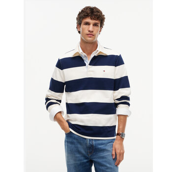 Tommy Hilfiger Tommy Hilfiger Sweater Essential Stripe Rugby Ivory/Navy (MW0MW45692 - Z00)