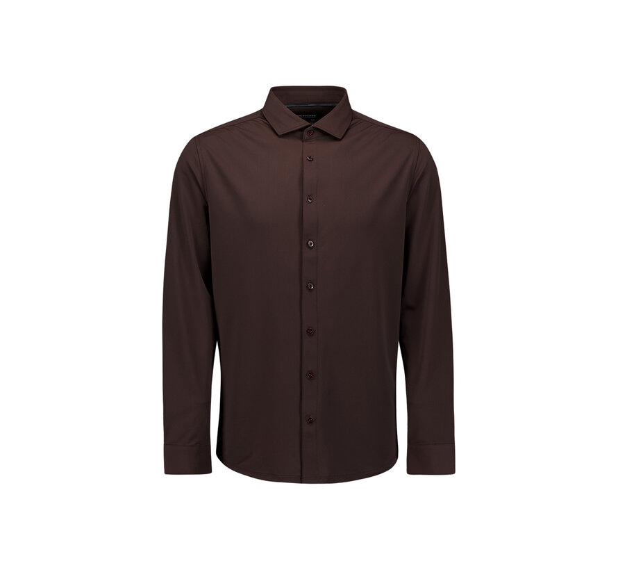 No Excess Overhemd Travel Jersey Sedoc Dark Brown (33410885SN - 042)