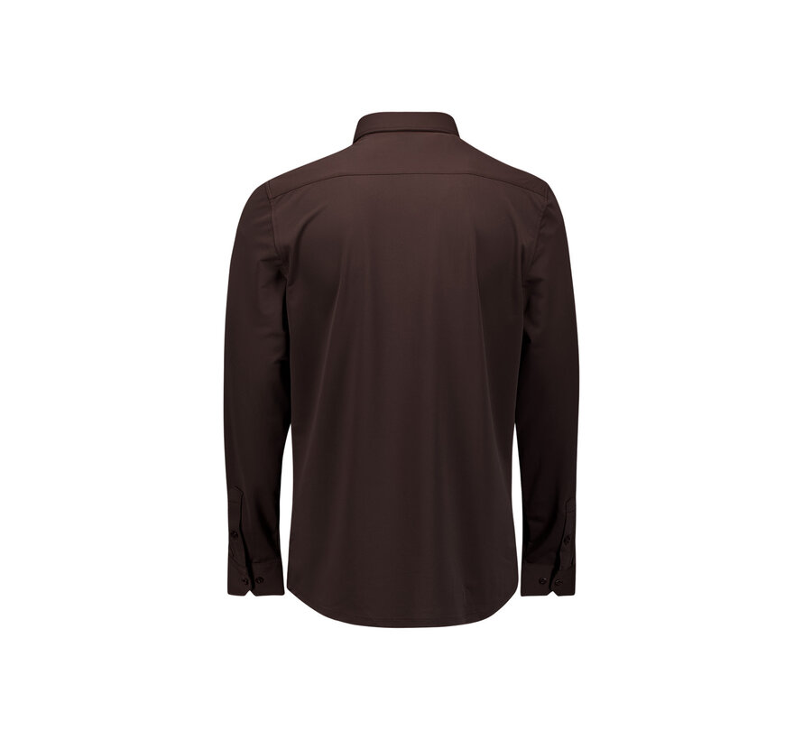 No Excess Overhemd Travel Jersey Sedoc Dark Brown (33410885SN - 042)