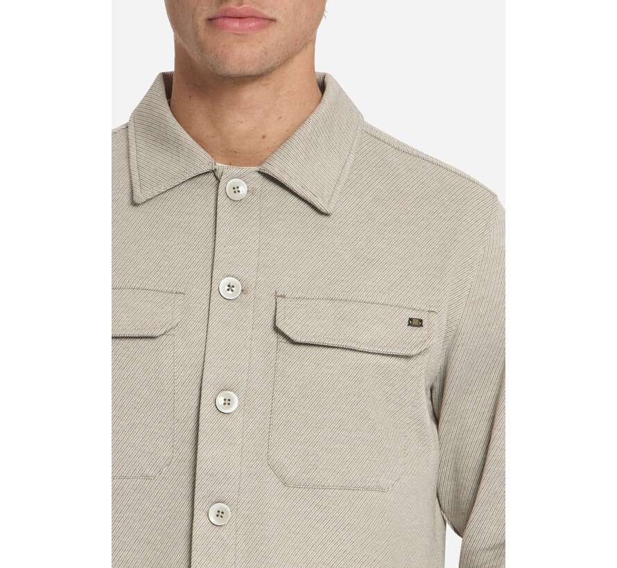 No Excess Overshirt Full Button Melange Twill Effect Light Brown (33510805 - 041)