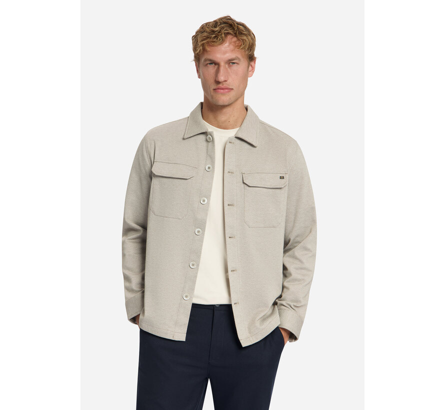 No Excess Overshirt Full Button Melange Twill Effect Light Brown (33510805 - 041)