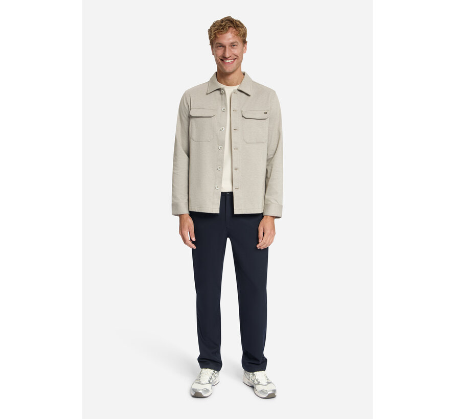 No Excess Overshirt Full Button Melange Twill Effect Light Brown (33510805 - 041)