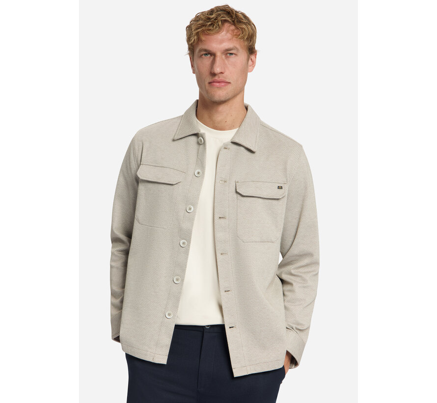 No Excess Overshirt Full Button Melange Twill Effect Light Brown (33510805 - 041)