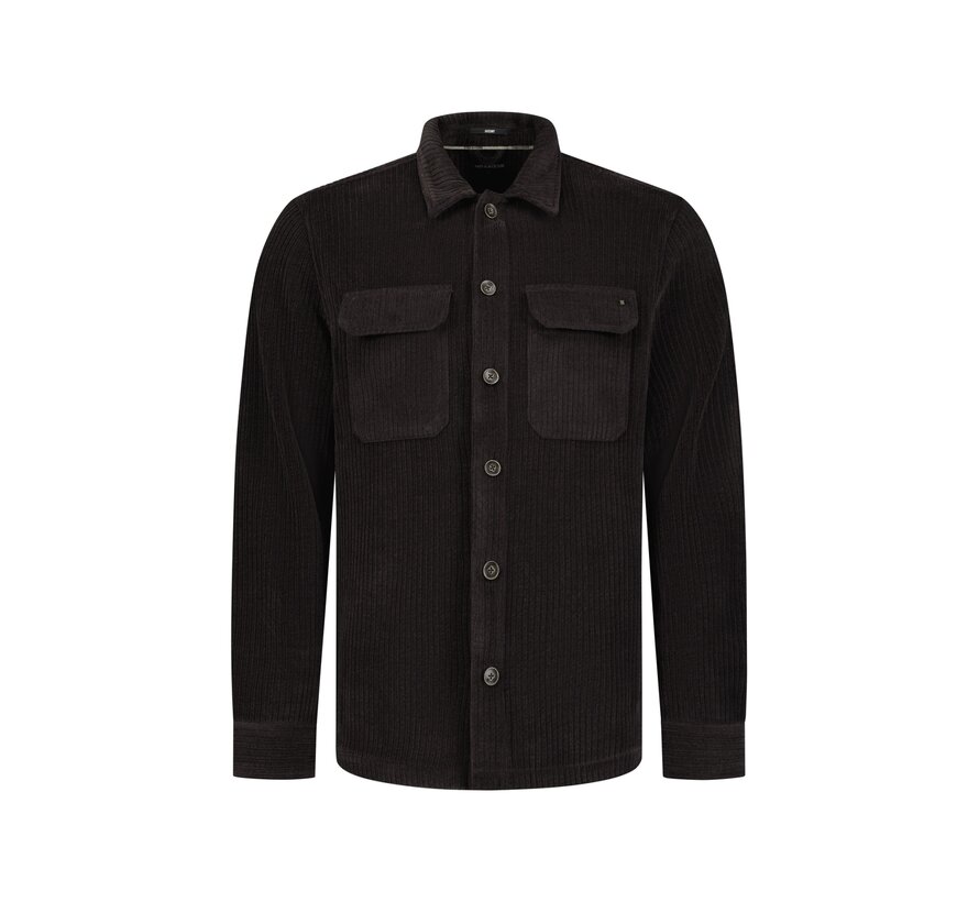 No Excess Overshirt Full Button Rib Sweat Earth (33510826SN - 047)