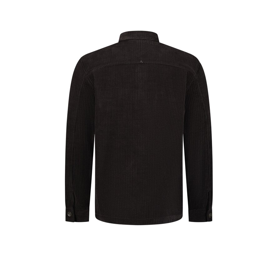 No Excess Overshirt Full Button Rib Sweat Earth (33510826SN - 047)