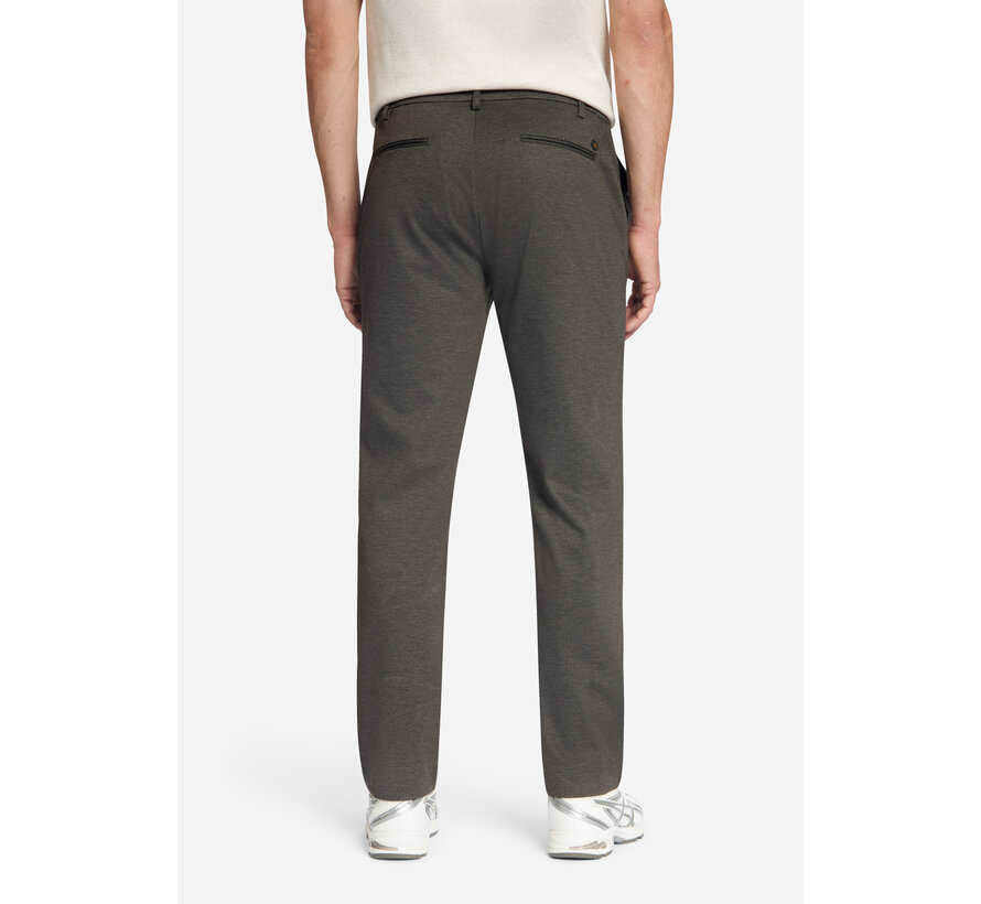 No Excess Chino Pant Jersey Melange Regular Fit Dark Brown (337110806SN - 042)