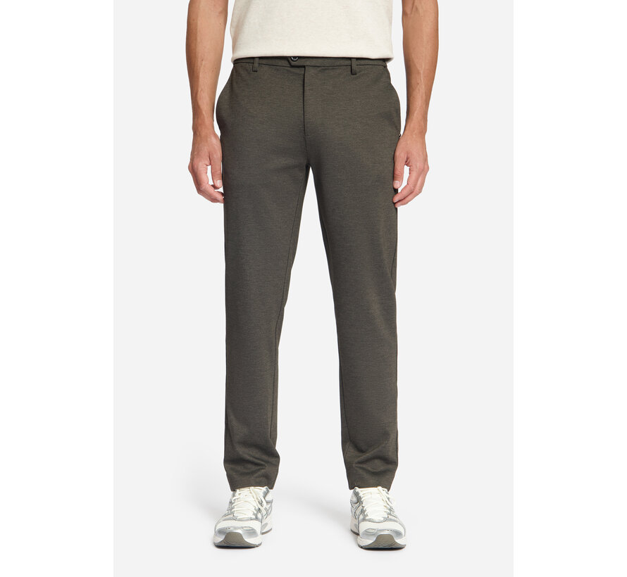 No Excess Chino Pant Jersey Melange Regular Fit Dark Brown (337110806SN - 042)