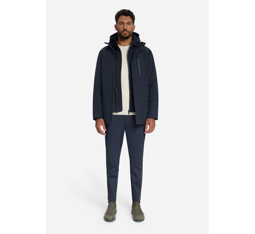 No Excess Chino Pant Jersey Melange Regular Fit Dark Night (337110806SN - 178)