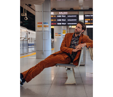 A Fish Named Fred Chino Trouser Rib Cognac (34.204 - 207)