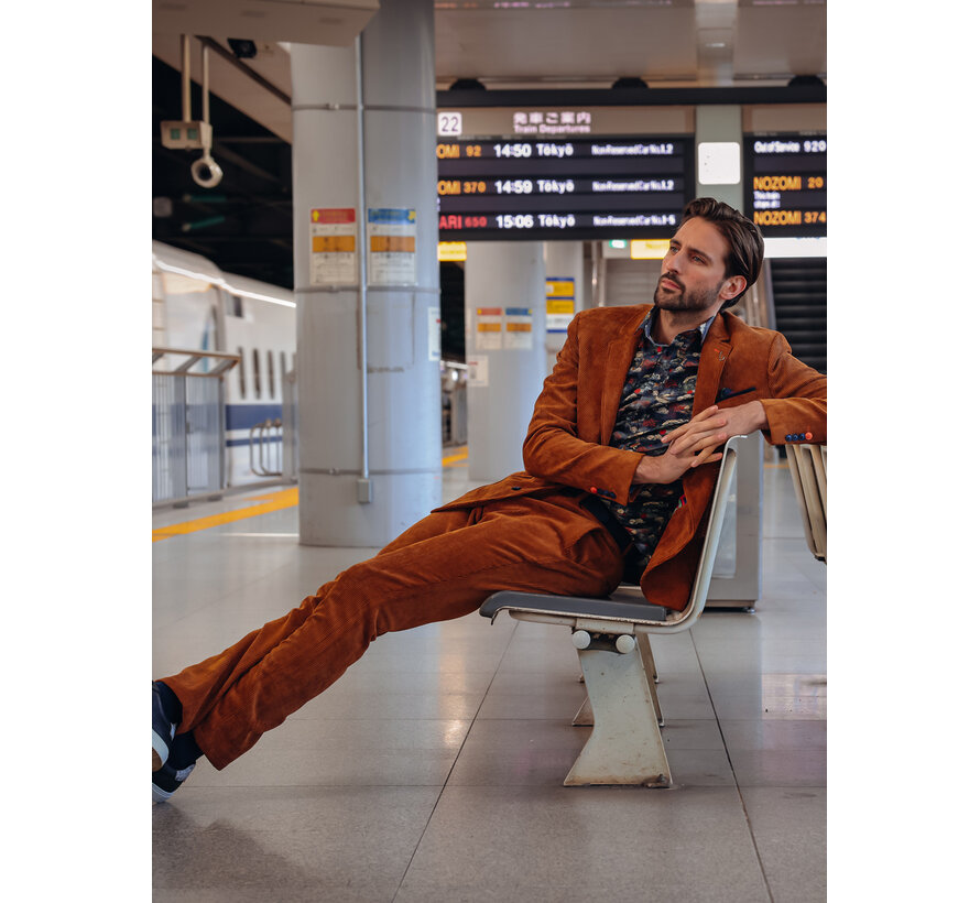 A Fish Named Fred Chino Trouser Rib Cognac (34.204 - 207)