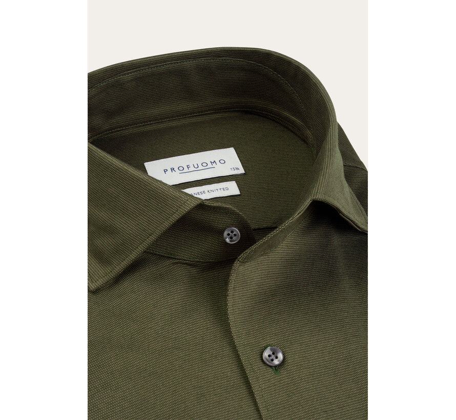 Profuomo Overhemd Japanse Knitted One Piece Army (PPXH30023B)