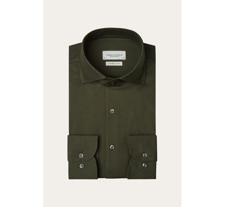 Profuomo Overhemd Japanse Knitted One Piece Army (PPXH30023B)