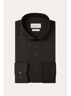 Profuomo Overhemd Japanse Knitted Dark Brown (PPXH30021F)