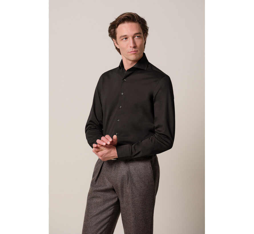 Profuomo Overhemd Japanse Knitted Dark Brown (PPXH30021F)
