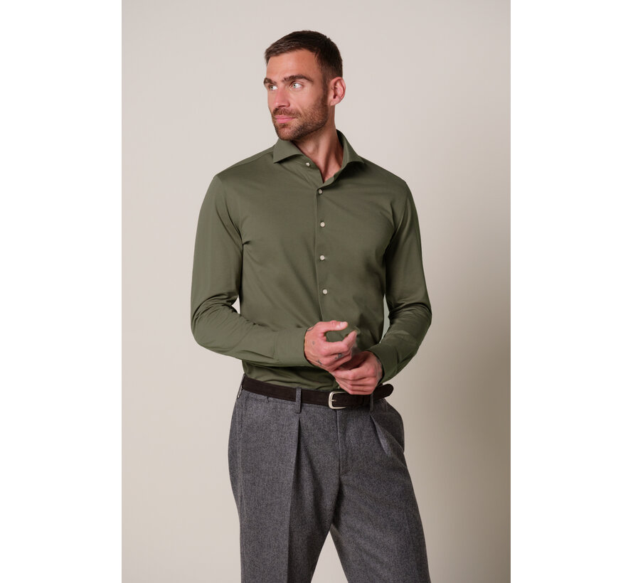 Profuomo Overhemd Japanse Knitted Green (PPXH30021C)