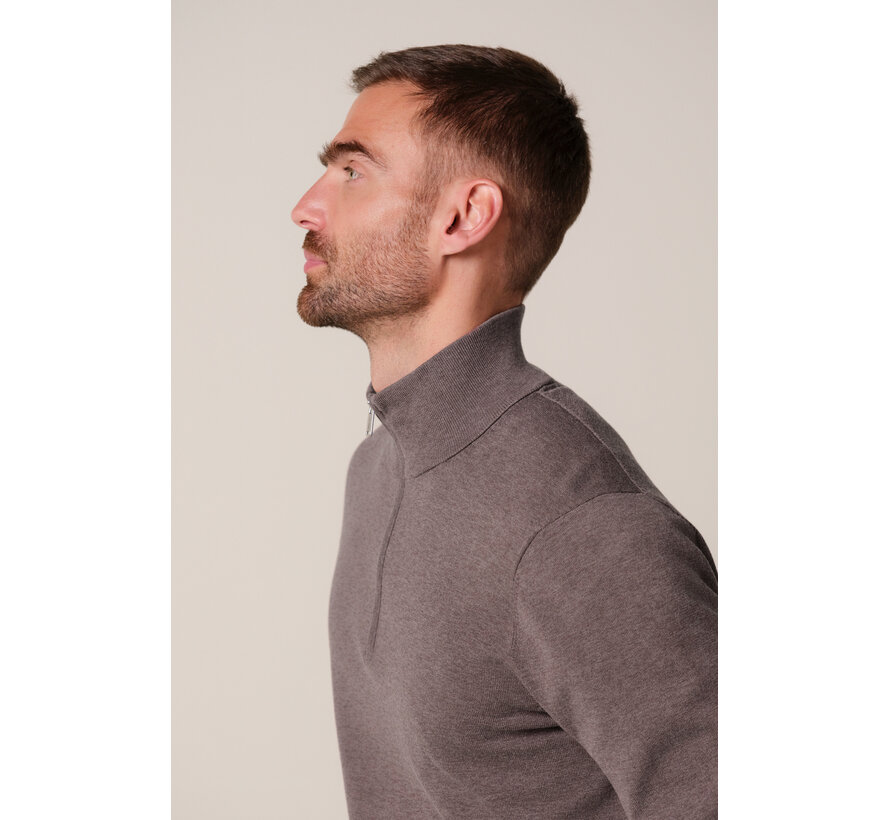 Profuomo Half Zip Pullover Aubergine (PPXJ30002D)