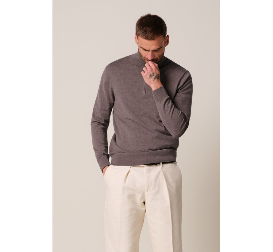 Profuomo Half Zip Pullover Aubergine (PPXJ30002D)