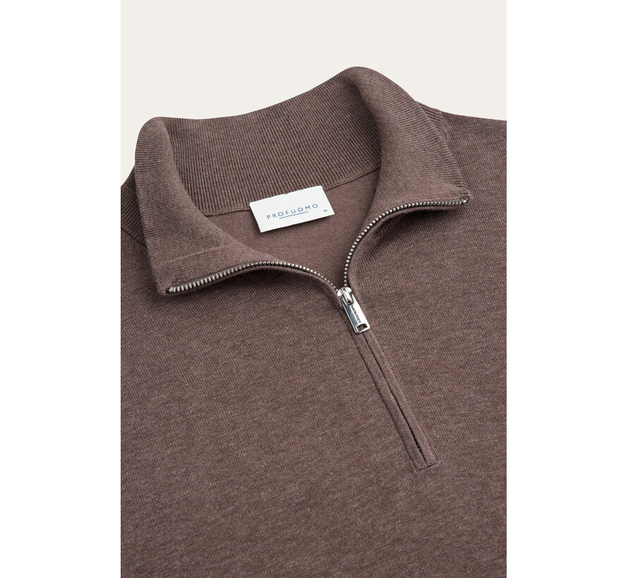 Profuomo Half Zip Pullover Aubergine (PPXJ30002D)