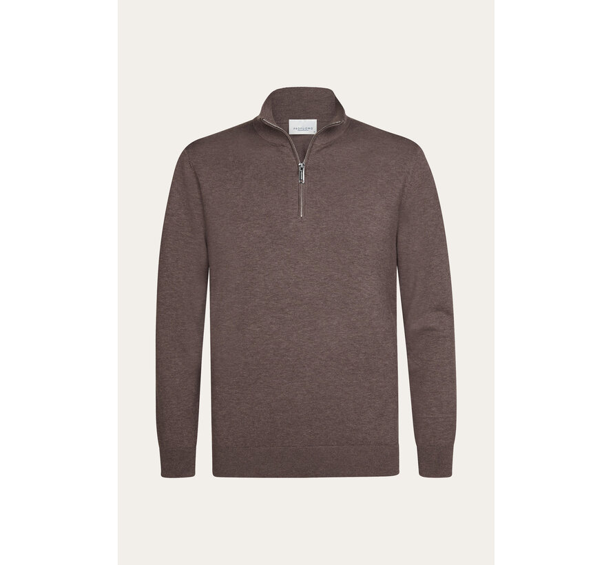 Profuomo Half Zip Pullover Aubergine (PPXJ30002D)