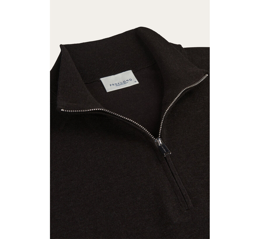 Profuomo Half Zip Pullover Dark Brown (PPXJ30002E)