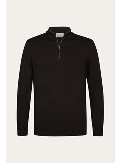 Profuomo Half Zip Pullover Dark Brown (PPXJ30002E)