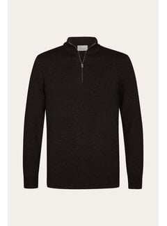 Profuomo Profuomo Half Zip Pullover Dark Brown (PPXJ30002E)