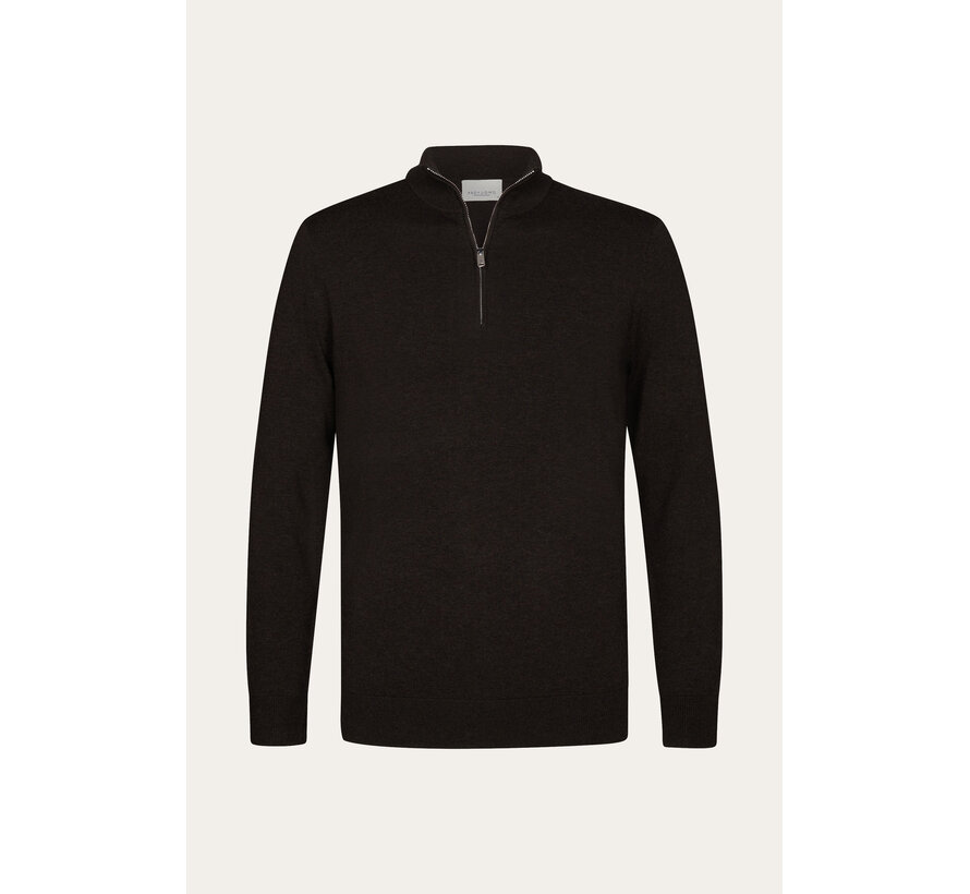 Profuomo Half Zip Pullover Dark Brown (PPXJ30002E)