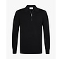 Profuomo Polo Longsleeve Half Zip Black (PPXJ30006B)