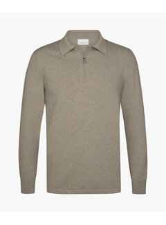Profuomo Profuomo Polo Longsleeve Half Zip Beige (PPXJ30006D)