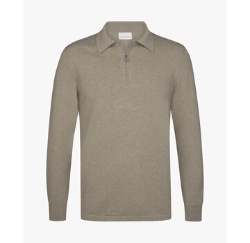 Profuomo Profuomo Polo Longsleeve Half Zip Beige (PPXJ30006D)