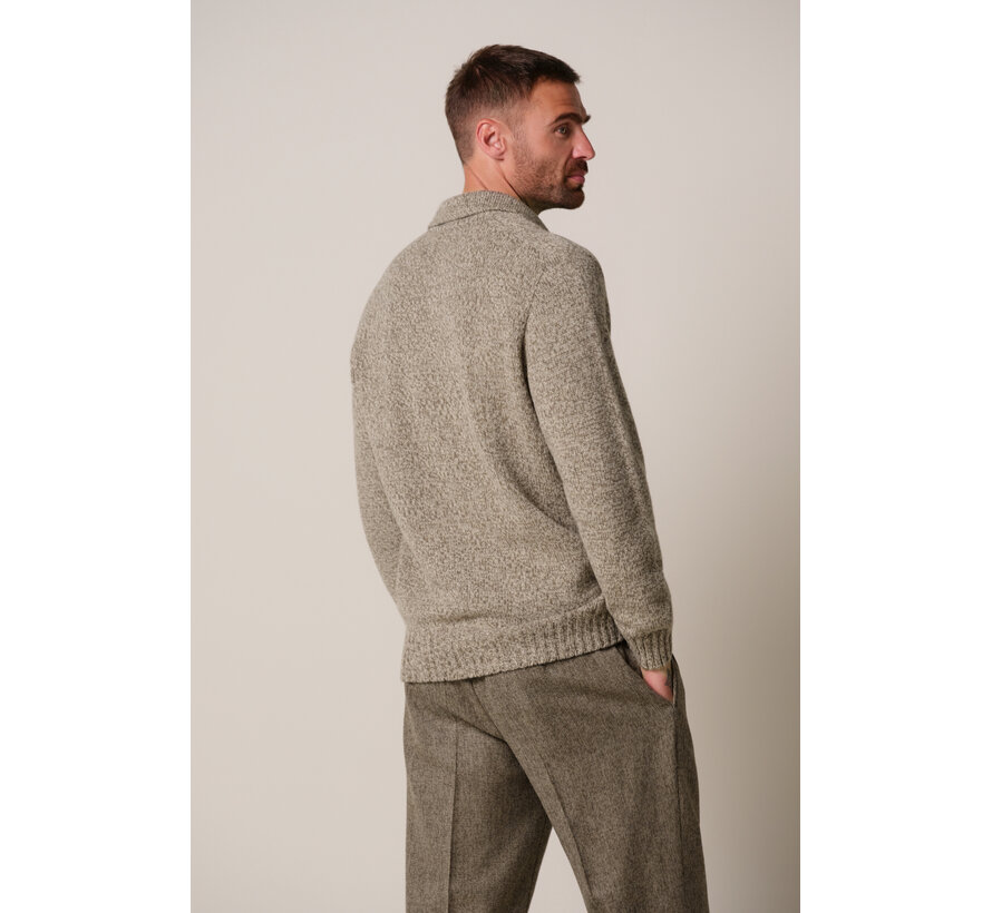 Profuomo Polo Open Longsleeve Brown (PPXJ30017A)