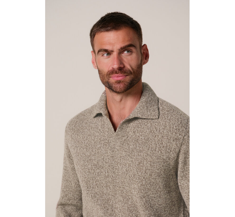 Profuomo Polo Open Longsleeve Brown (PPXJ30017A)