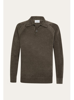 Profuomo Profuomo Polo Longsleeve Brown (PPXJ30036C)