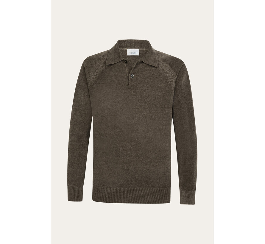 Profuomo Polo Longsleeve Brown (PPXJ30036C)