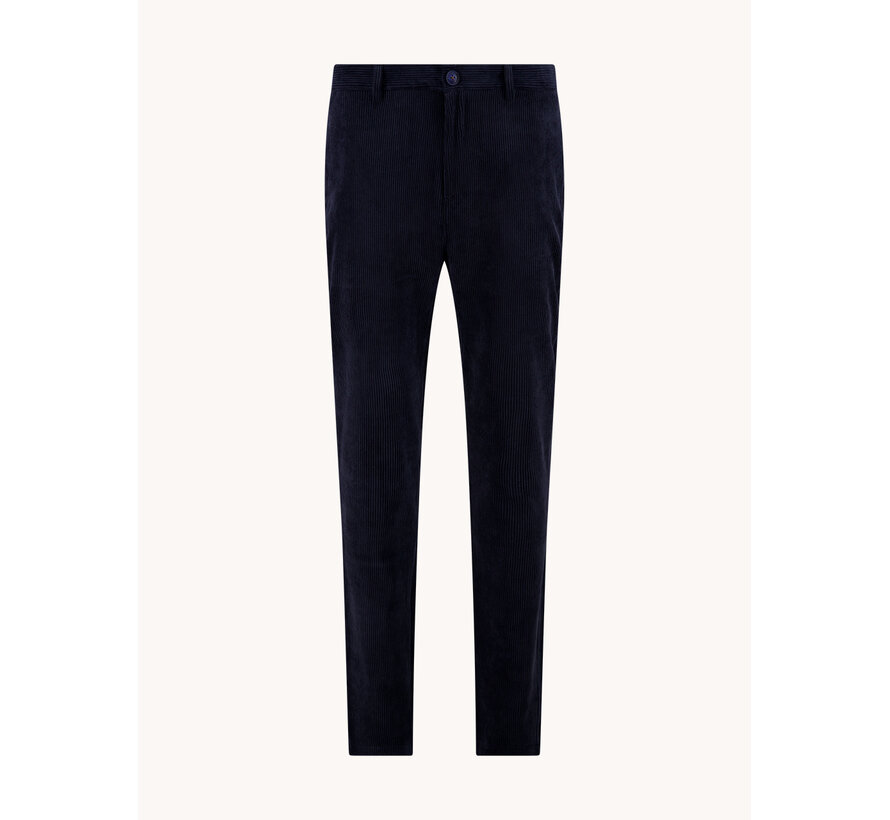 A Fish Named Fred Chino Trouser Rib Navy (34.204 - 604)