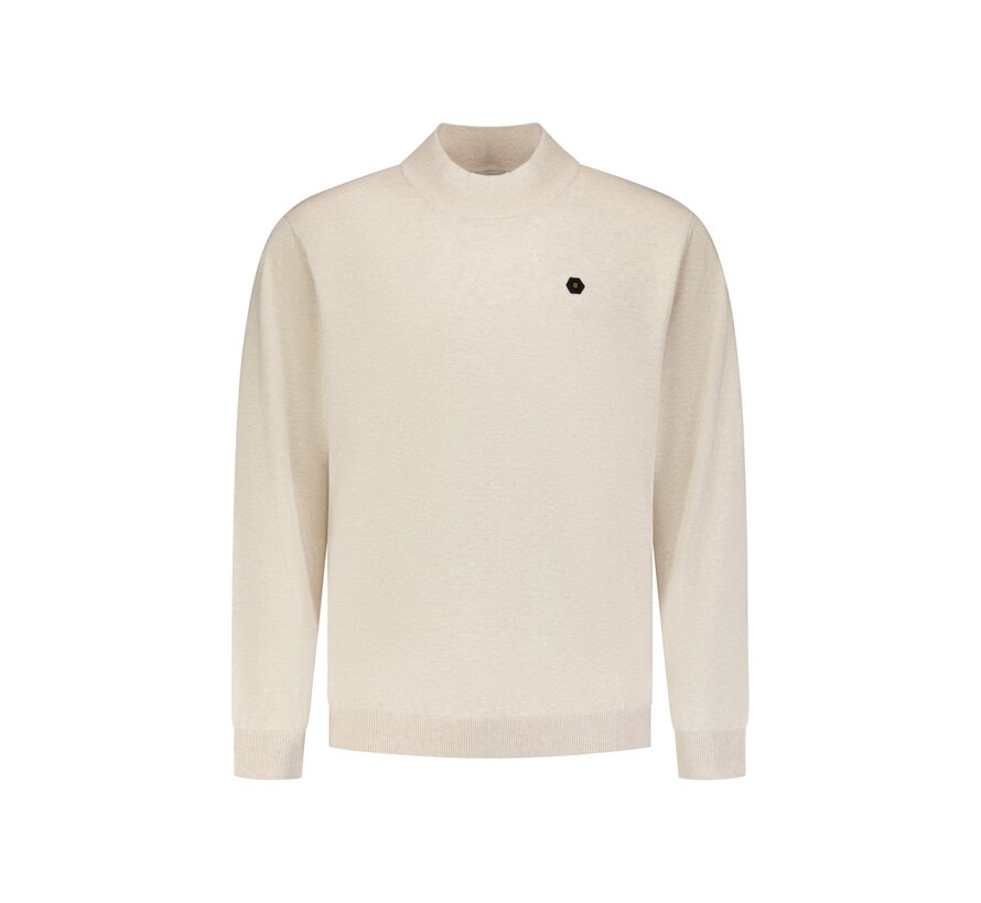 No Excess Pullover Turtle Neck Melange Stone (33210815 - 014)