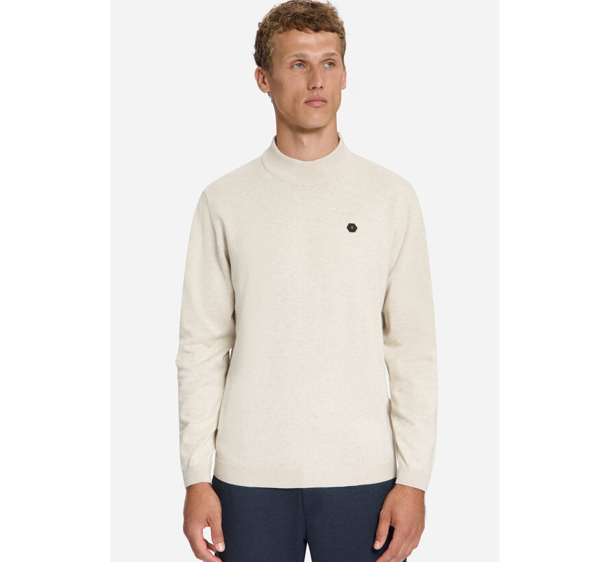 No Excess Pullover Turtle Neck Melange Stone (33210815 - 014)