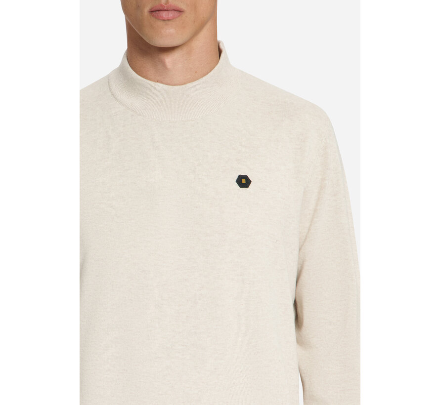 No Excess Pullover Turtle Neck Melange Stone (33210815 - 014)