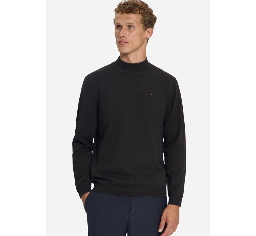 No Excess Pullover Turtle Neck Melange Dark Brown (33210815 - 042)