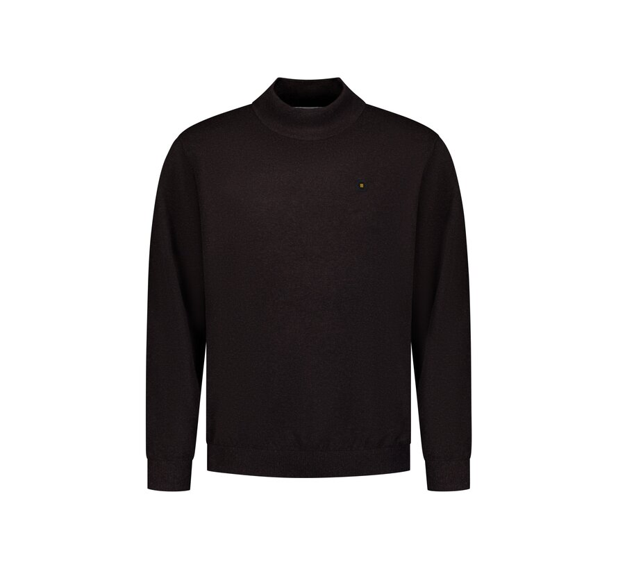 No Excess Pullover Turtle Neck Melange Dark Brown (33210815 - 042)