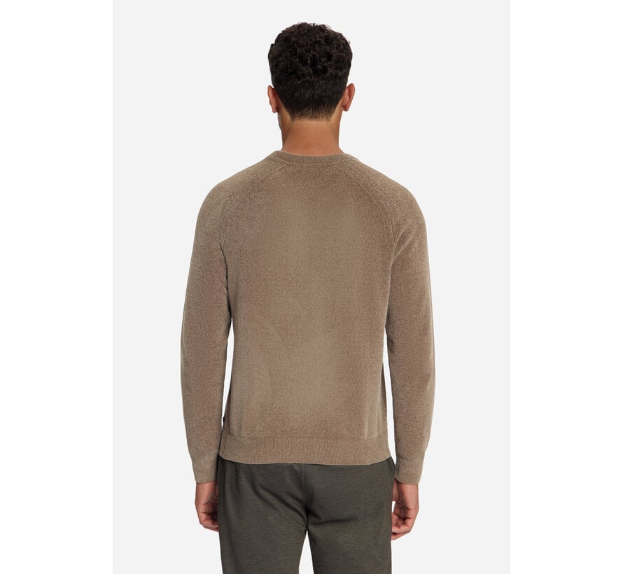 No Excess Pullover Crewneck Light Weight Chenille Light Brown (33210850SN - 041)
