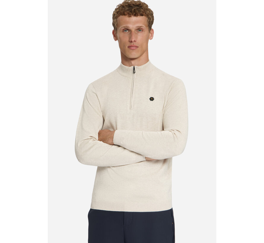 No Excess Half Zip Pullover Melange Stone (33210895SN - 014)