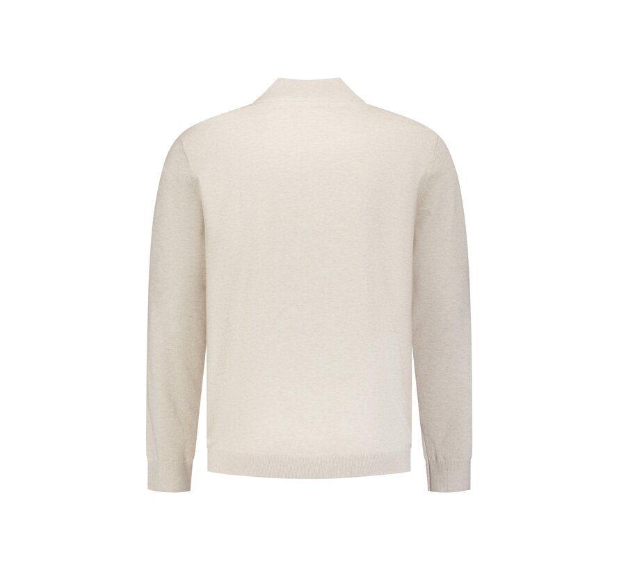 No Excess Half Zip Pullover Melange Stone (33210895SN - 014)