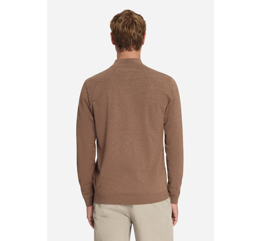 No Excess Half Zip Pullover Melange Light Brown (33210895SN - 041)