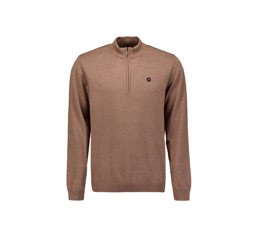 No Excess Half Zip Pullover Melange Light Brown (33210895SN - 041)
