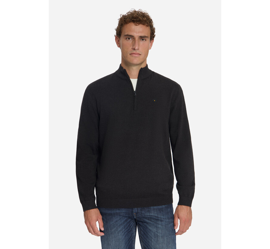 No Excess Half Zip Pullover Melange Dark Brown (33210895SN - 042)