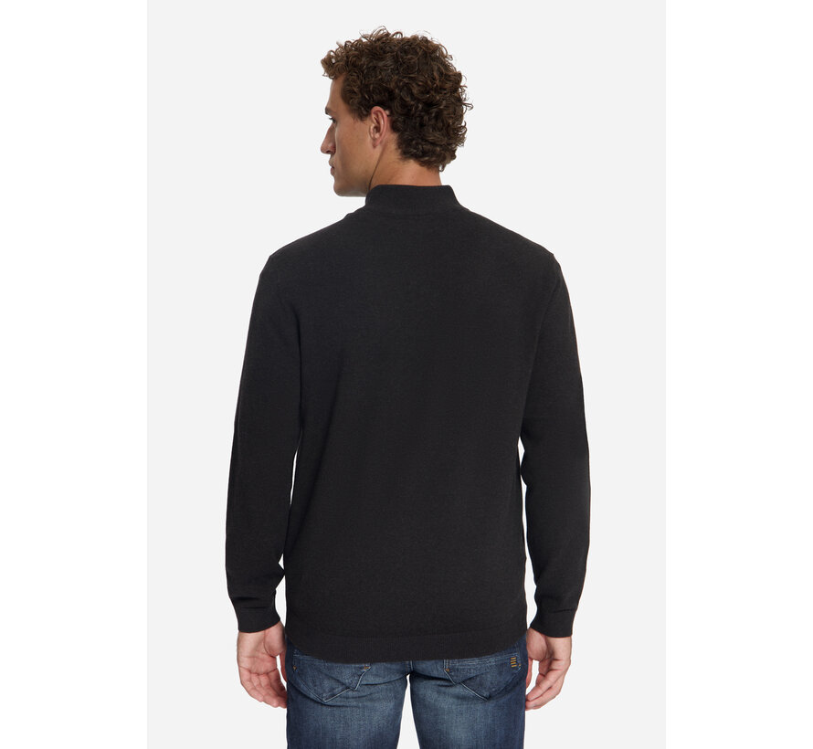 No Excess Half Zip Pullover Melange Dark Brown (33210895SN - 042)