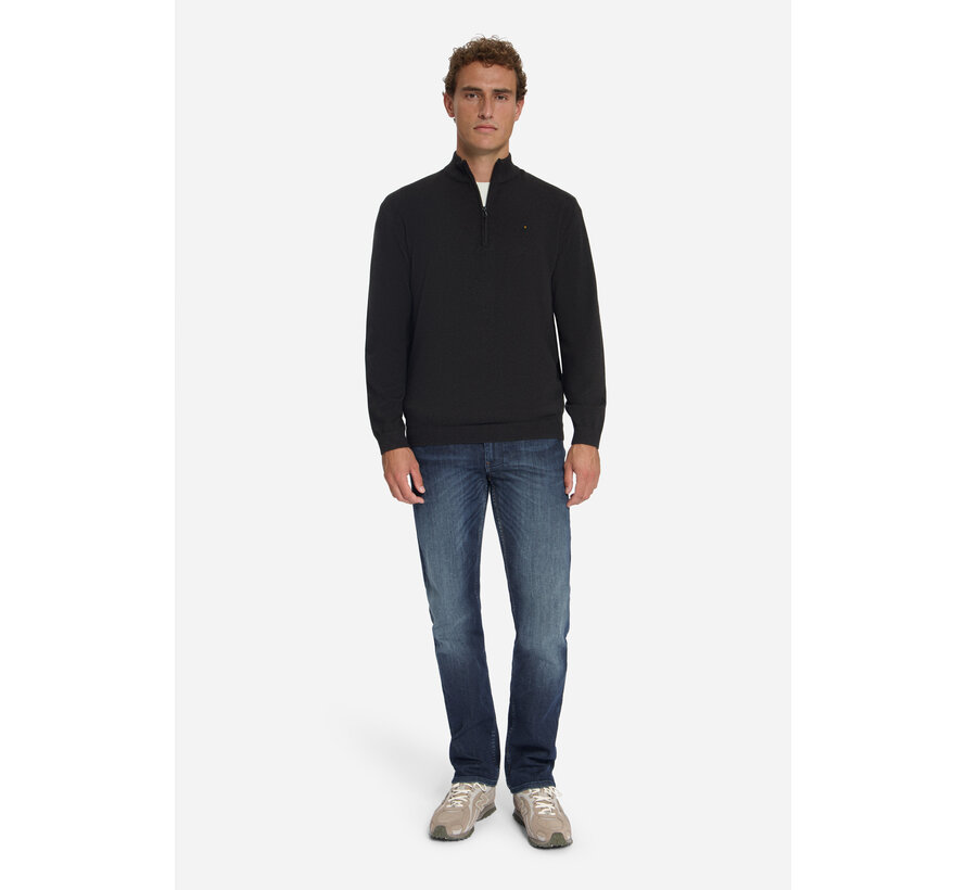 No Excess Half Zip Pullover Melange Dark Brown (33210895SN - 042)