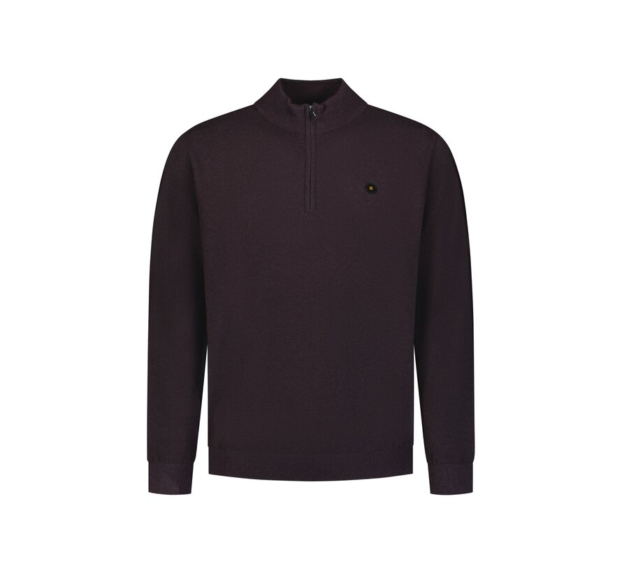 No Excess Half Zip Pullover Melange Dark Brown (33210895SN - 042)